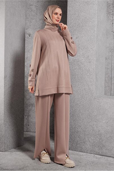 Alvina ПАНТАЛОНИ С КАМЪЧЕН ЕФЕКТ СПОРТЕН КОМПЛЕКТ 45041