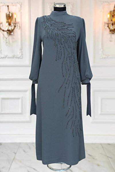 TRENDTESETTÜR ΓΥΝΑΙΚΕΙΟ ΦΟΡΕΜΑ ΒΡΑΔΙΝΟ ΑΠΟ ΠΕΤΡΑ ΓΚΡΙ (ΑΝΤΡΕΣΙΤΗΣ) T 9063