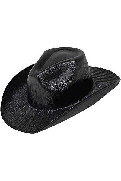 ZERO LAND Mtxdpn Neon Hologrammed Cowboy Model Party Hat Black Adult (85703) 39X36X14 cm