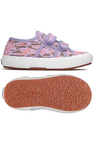 Superga 2750 Kids Straps Ripstop Camouflage Çocuk Unisex Mor Bileksiz Sneaker