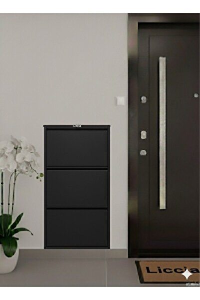 LICCIA Metal Ayakkabılık 3 lü Siyah