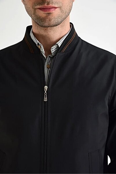 DYNAMO Чоловіче чорне класичне пальто приталеного крою