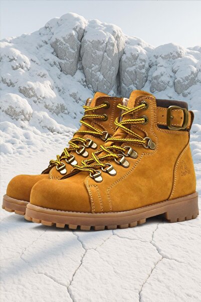 Rakerplus Griffon Справжня шкіра Жовті хутряні дитячі черевики