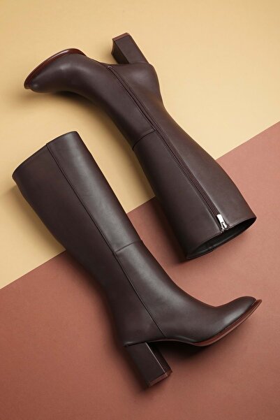 Gondol Cizme clasice cu toc pentru femei art.1256 maro