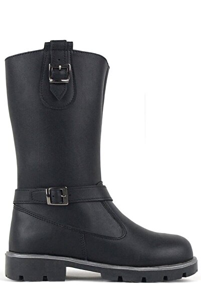 Rakerplus Μαύρες μακριές κοριτσίστικες μπότες με φερμουάρ