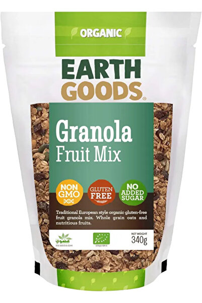 Earth Goods جرانولا عضوية خالية من الغلوتين بنكهة الفواكه - 340 غرام (عبوة من 12 قطعة)