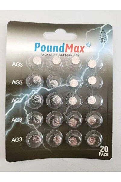 PoundMax 20 Adet AG3 LR41 LR736 / L736 / G3 / G3A / 3GA / 192 / GP192 / V3GA ...