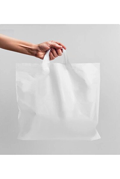 Ecoflex Yumuşak Saplı-kulplu-takviyeli Mağaza Poşeti Baskısız (50 ADET) 48x48 6 Cm
