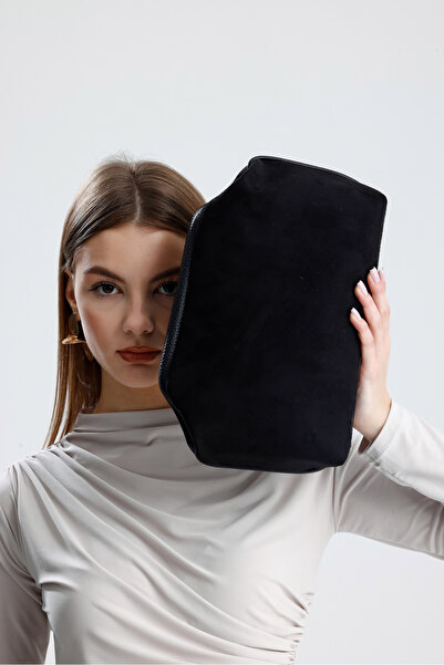 HEYBE'S Дамска чанта Heybes от черен велур