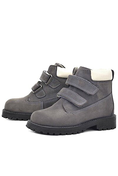 Rakerplus Neson Справжня шкіра Сірий хутряний дитячий чобіт