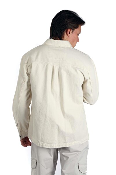 Lee Cooper Ανδρικό μπουφάν Karela 100% βαμβακερό υφαντό εκρού