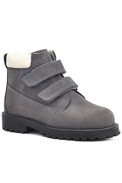 Rakerplus Neson Справжня шкіра Сірий хутряний дитячий чобіт