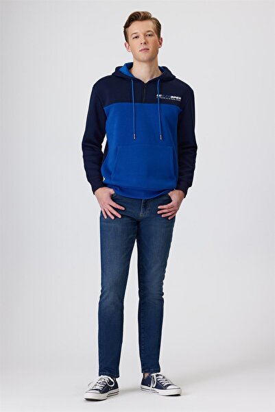 Lee Cooper Juno men's Hooded sweatshirt navy-indigo