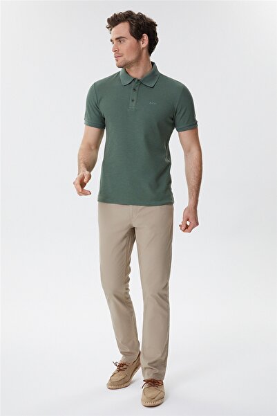 Lee Cooper Ανδρικό παντελόνι Jagger Nd 2 υφαντό, λεπτή εφαρμογή, ίσιο κομμένο, μπεζ