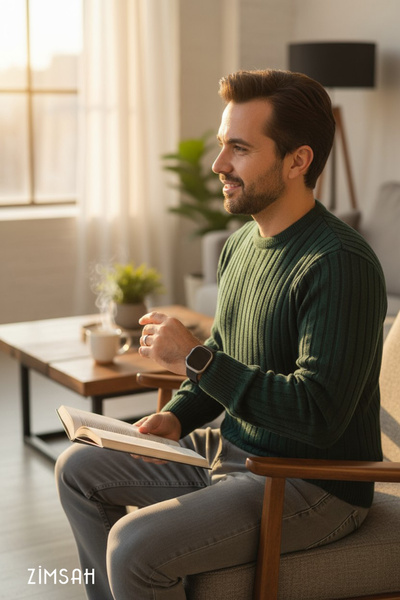 mayastyle Чоловічий трикотажний светр з круглій горловиною