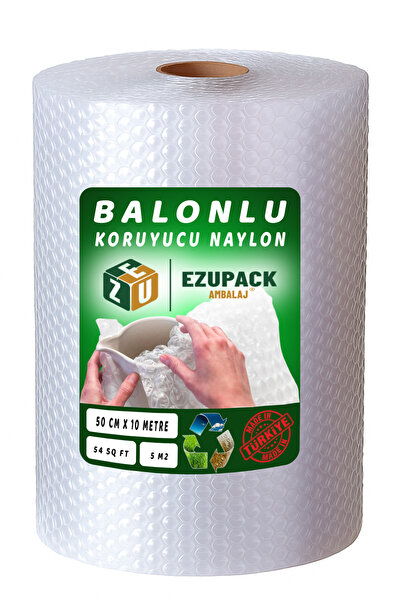 ASTOR AMBALAJ 1.kalite Balonlu Naylon Patpat Eşya Koruma Naylon Pat Pat - 50cmx10mt Ambalaj Pıt Pıt