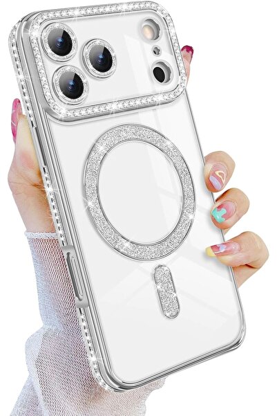 Nezih Case Apple iPhone 17 Pro Max Uyumlu Taşlı Magsafe Şarj Özellikli Kamera...