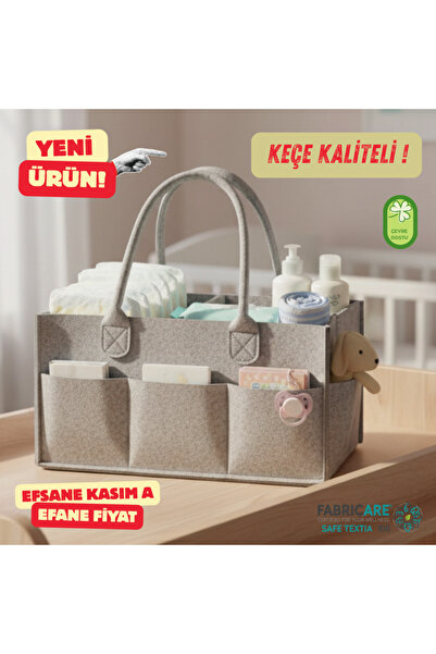 Textia Home Anne Bebek Keçe Bakım Çantası Yenidoğan İçin Organizer Düzenleyici Çok Amaçlı