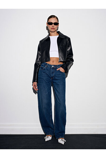 Dilvin 71747 Дънков панталон с ниска талия и балонна кройка