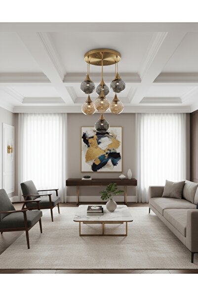 AKARSU AVİZE Sarkit glop camli avize