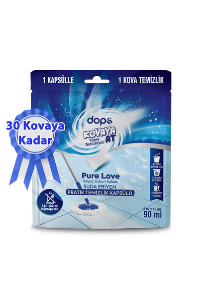 - Pure Love Beyaz Sabun Kokulu Yüzey Temizleyici Kapsül 15’li (6 ml x 15)