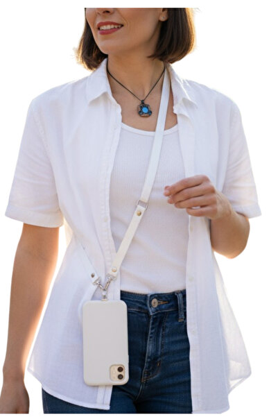 My Strape BEYAZ TELEFON ASKISI CROSSBODY (AYARLANABİLİR) TÜM KILIFLARLA UYUMLU