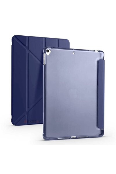 Sneezy Apple iPad 7.Nesil 10.2 İnç 2019 Uyumlu Üçgen Katlanabilir Kalemlikli ...