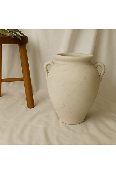 Yalda atelier Clay büyük kuplu dokulu göbekli vazo