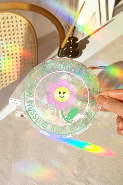 Buka Shops Holografik "Blossom Soul" Sun Catcher - Smiley Çiçek Pencere Filmi