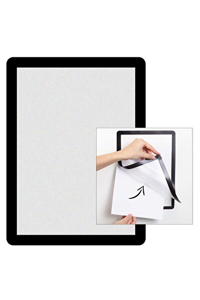 direkt-al Announcement Board Flexible Frame with Adhesive Magnet on the Back 2 Pieces A4 Black