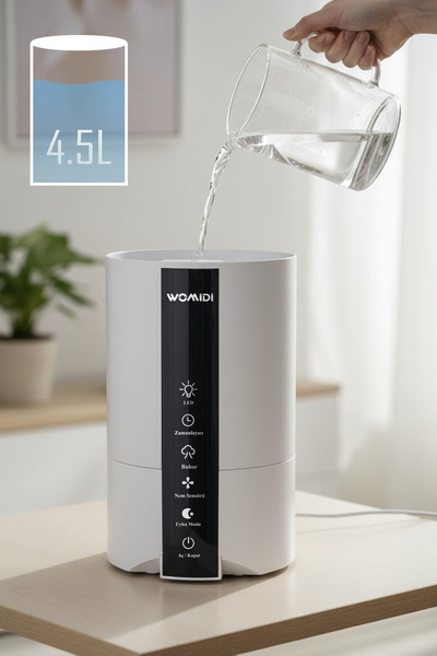 womidi Akıllı Ultrasonic Hava Nemlendirici 4.5L Hava Nemlendirici Dijital Ekranlı Kumandalı Kontrol
