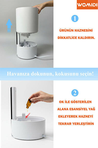 womidi Akıllı Ultrasonic Hava Nemlendirici 4.5L Hava Nemlendirici Dijital Ekranlı Kumandalı Kontrol