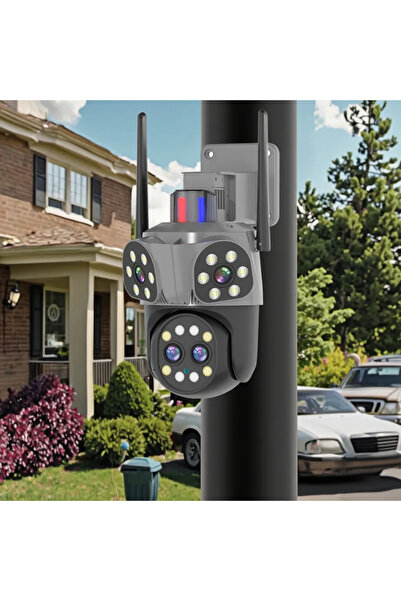 Midcom Orino 4 Lens 8MP 10X Zoom Akıllı Kamera Gece Görüş Uzak İzleme 360° Hareketli WiFi Waterproof