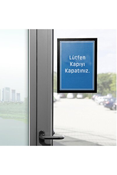 direkt-al Site Yönetimi Apartman Asansör Esnek Duyuru Panosu A4 Siyah