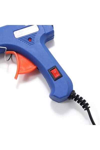 HKM Ticaret 20 Watt Sıcak Silikon Tabancası Şeffaf Mum Yapıştırıcı Tabanca 10 Adet 15 cm Çubuk Silikon Hediye