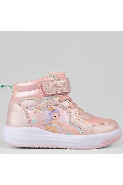 Vicco Klint Phylon Kauçuk Taban Ortopedik Işıklı Çocuk Bot PUDRA