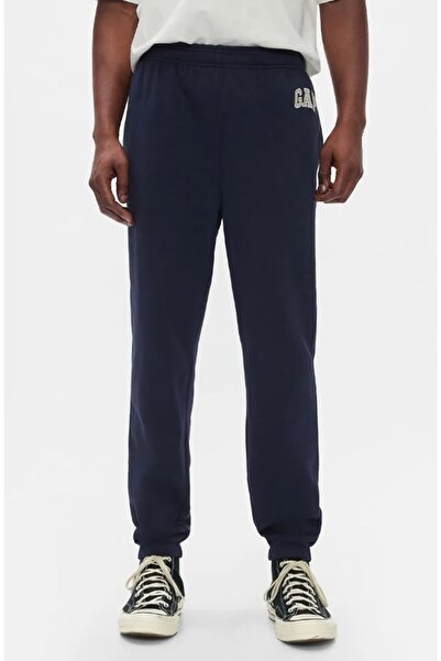 GAP V-Heritage 500382 Logo Logo Fleece Jogger French Terry Men's Sweatpants Dark Blue