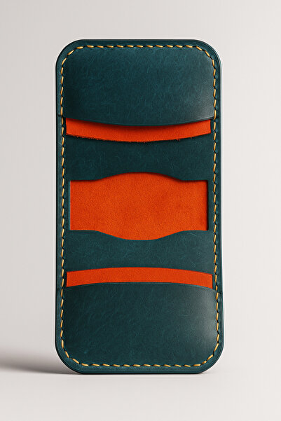 LİNORA ERKEK CÜZDAN DERİ PUEBLO EL YAPIMI MAVİİ