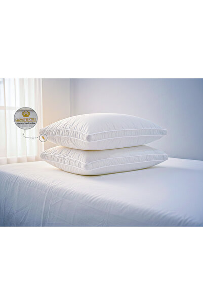 Crown Textile (قطعتين)وسادة بخطين من الحواف بألوان جذابة -1400جرام - من الألي...