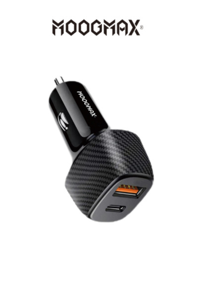 MOOGMAX شاحن سيارة بقوة 48 واط تأتي بمنفذ Type-C PD يدعم الشحن السريع ومنفذ U...