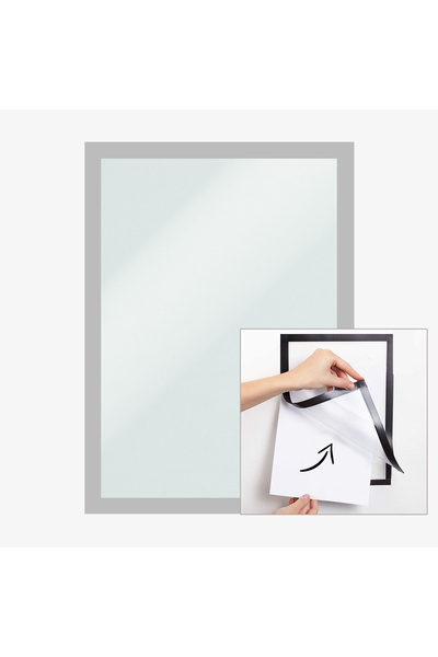 direkt-al Site Yönetimi Apartman Asansör Esnek Duyuru Panosu A4 Gri