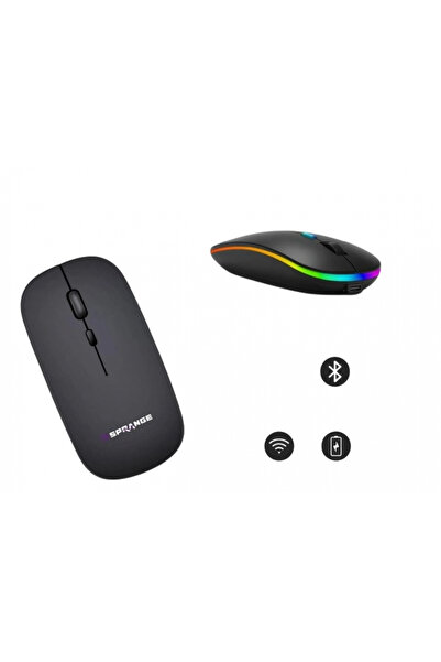 jetucuzal Concord SR-M1 Wireless Şarjlı Kablosuz Mouse Bluetooth TYPE-C 500mAh Led Light 800/1200/1600dpi