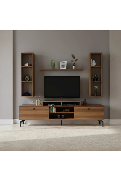 Stylish Home SHTV21 TV Stand, Brown