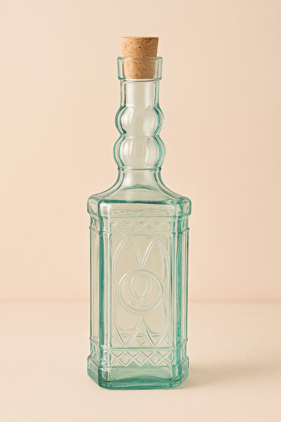 esdekor San Miguel Köşeli Cam Yağdanlık 500cc 1 Adet Mantar Tıpalı Yağ Şişesi...