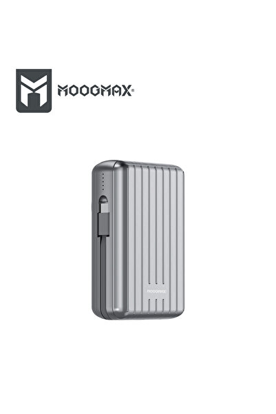 MOOGMAX 20000mAh Magnetic Wireless Power Bank with 22.5W Super Charging and Built-in Cables with 15W Wireless Charging