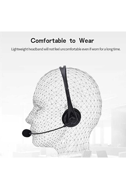 Generic SY490MV Wired Call Center Headset with Type-C Port, Headset Microphone for Telephone Operator, and Noise Cancellation