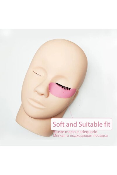 DFCOSMETICS Pembe Lifting Seti 4 Farklı Ürün Gözaltı Pedi, Bariyer Silikon, Boş Rimel Fırça, Tarama Çubuğu