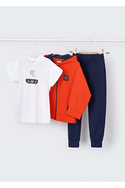 MAYORAL Boys Skateboard T-Shirt and Sweatpants, Red 3881 Kit