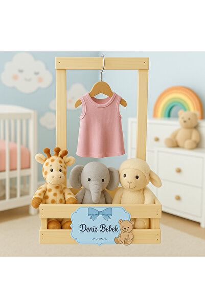 Taata Dizayn Ahşap Bebek Kırk Sepeti & Ahşap Kasa &Bebek Sepeti