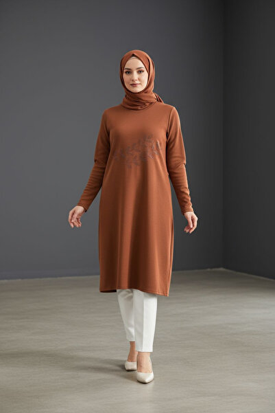 ENDAMIM BÜYÜK BEDEN TUNİK BURGU ÖRME KUMAŞ LİKRALI